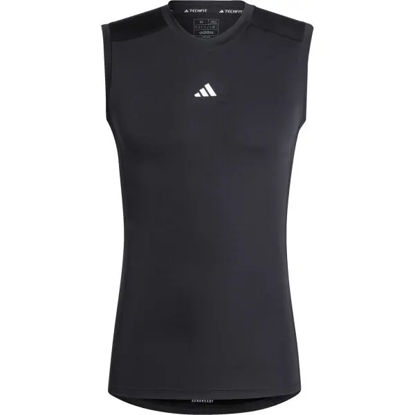 adidas adidas TECH FIT C SL TEE Мъжка спортна тениска, черно, размер XXL