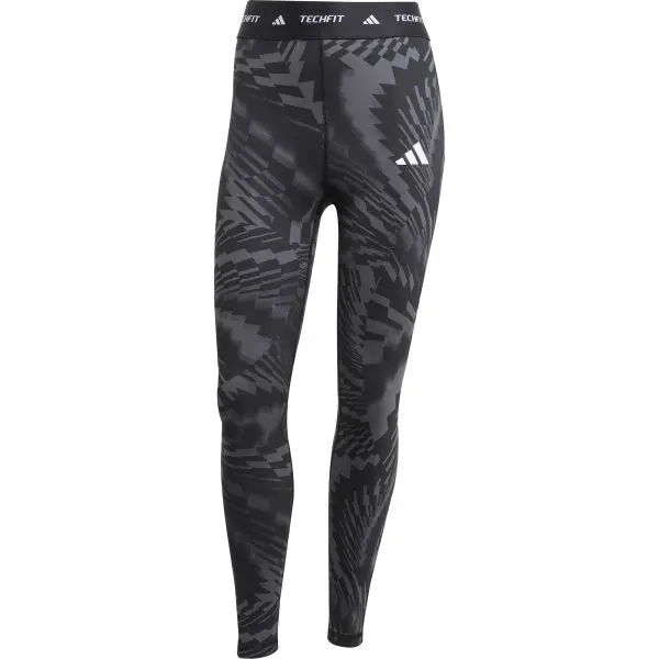 adidas adidas TECHFIT PRINT 7/8 L Дамски спортен клин, тъмносиво, размер