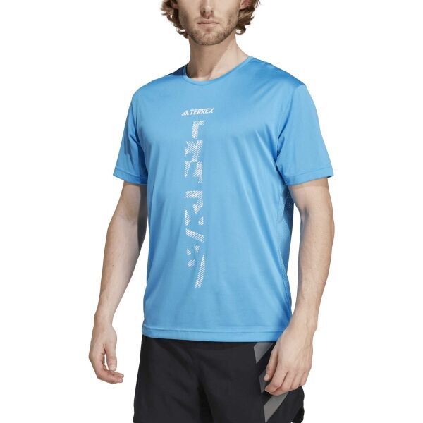 adidas adidas TERREX AGRAVIC TRAIL RUNNING Мъжка тениска, синьо, размер