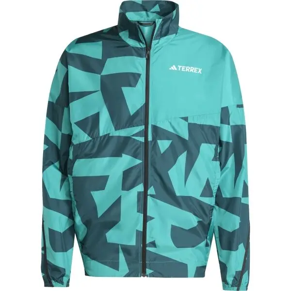 adidas adidas TERREX MULTI PRINTED Мъжко яке, устойчиво на вятър, зелено, размер