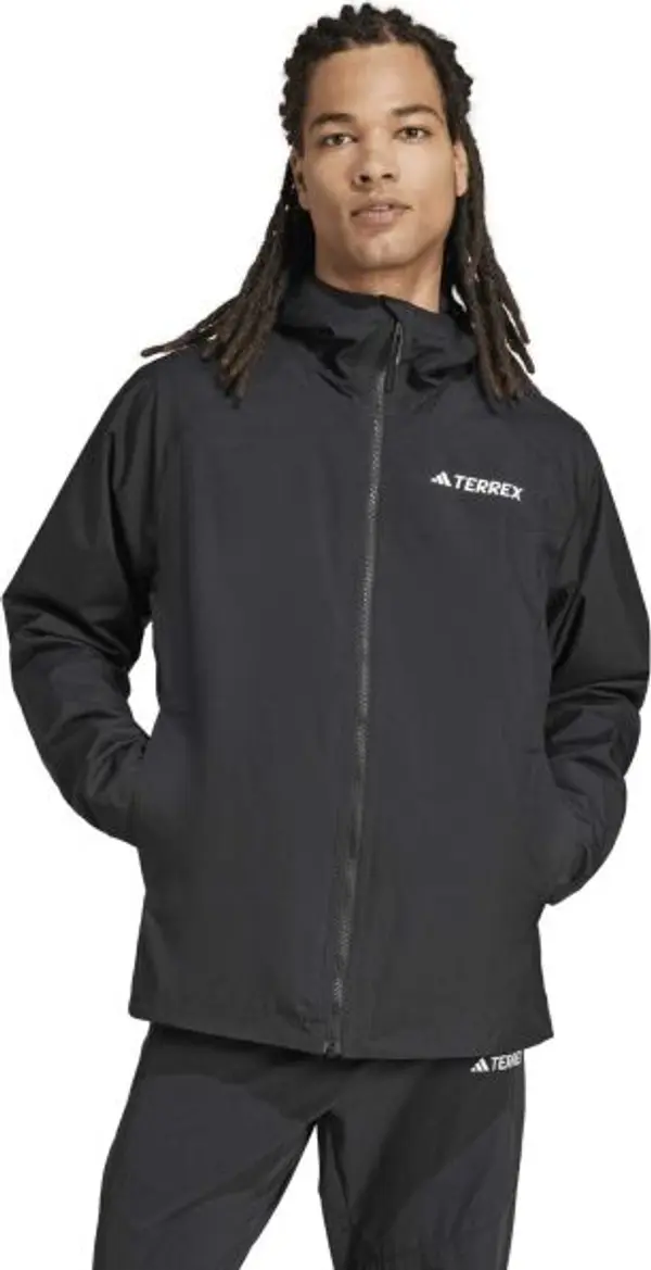 adidas adidas TERREX MULTY 2L RAIN JACKET Мъжко туристическо яке, черно, размер