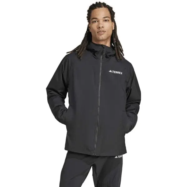 Adidas adidas TERREX MULTY 2L RAIN JACKET Мъжко туристическо яке, черно, размер XXL