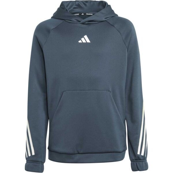 adidas adidas TI HOODIE Спортен суитшърт за момчета, тъмносиво, размер
