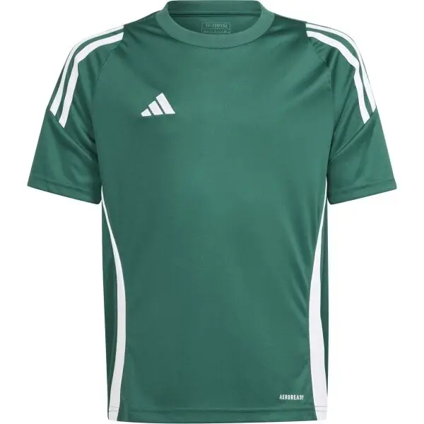 adidas adidas TIRO24 JERSEY Y Футболна фланелка за момчета, тъмнозелено, размер