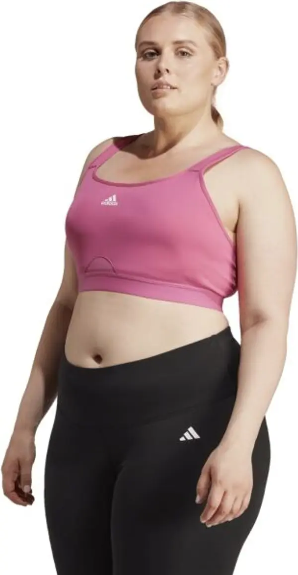 adidas adidas TLRD MOVE HS PS Дамски сутиен в plus size, розово, размер