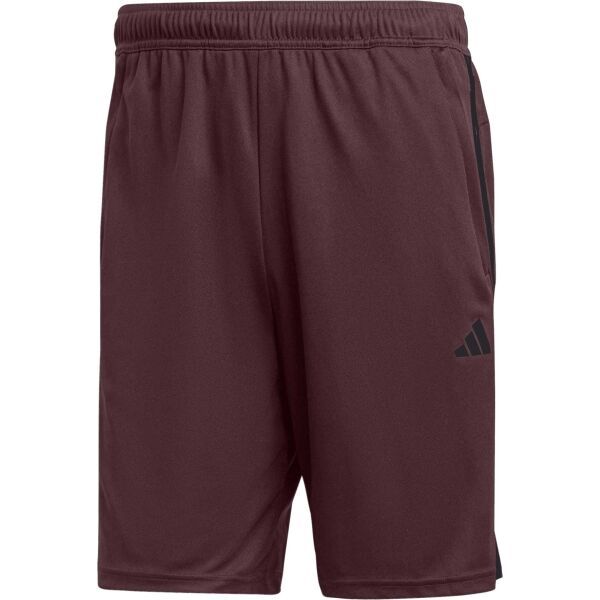 adidas adidas TRAIN ESSENTIALS PIQUÉ 3-STRIPES SHORTS Мъжки тренировъчни къси панталони, винен, размер