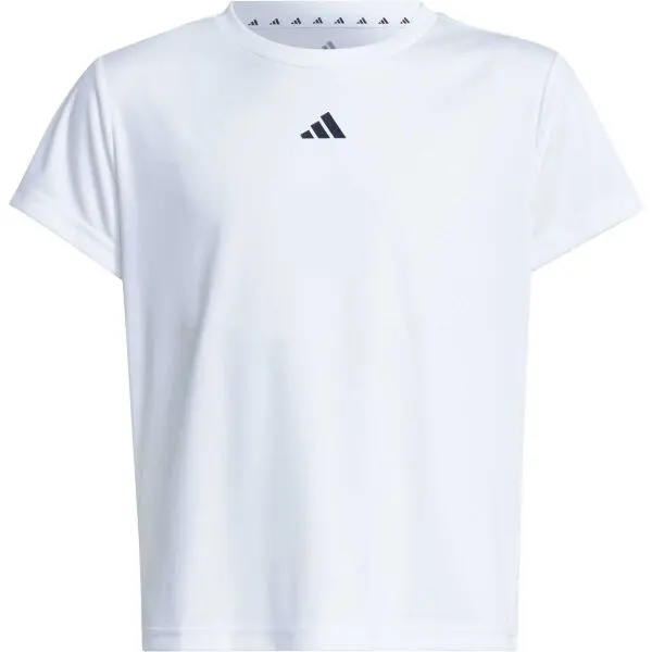 Adidas adidas TRAIN ESSENTIALS REGULAR FIT LOGO KIDS Момичешка тренировъчна тениска, бяло, размер