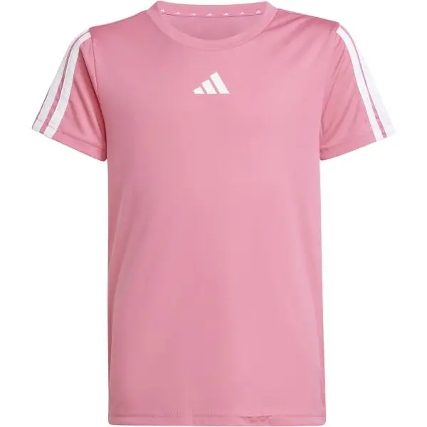 Adidas adidas TRAINING ESSENTIALS 3 STRIPES TEE Детска тениска, розово, размер