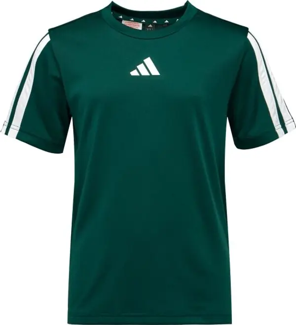 adidas adidas TRAINING ESSENTIALS 3 STRIPES TEE Детска тениска, тъмнозелено, размер
