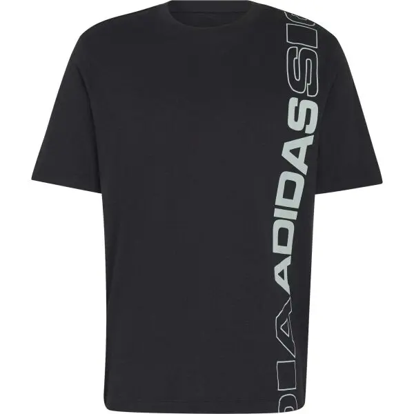 Adidas adidas VERTICAL LINEAR LOGO GRAPHIC T-SHIRT Мъжка тениска, черно, размер XXL
