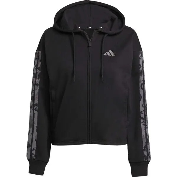 Adidas adidas W AOP FT FZ Дамски суитшърт, черно, размер