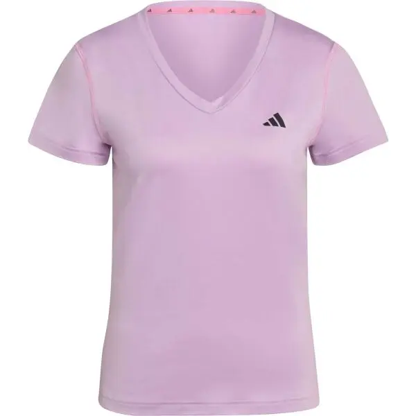 adidas adidas WORKOUT MIN V NECK TEE Дамска тениска, лилаво, размер