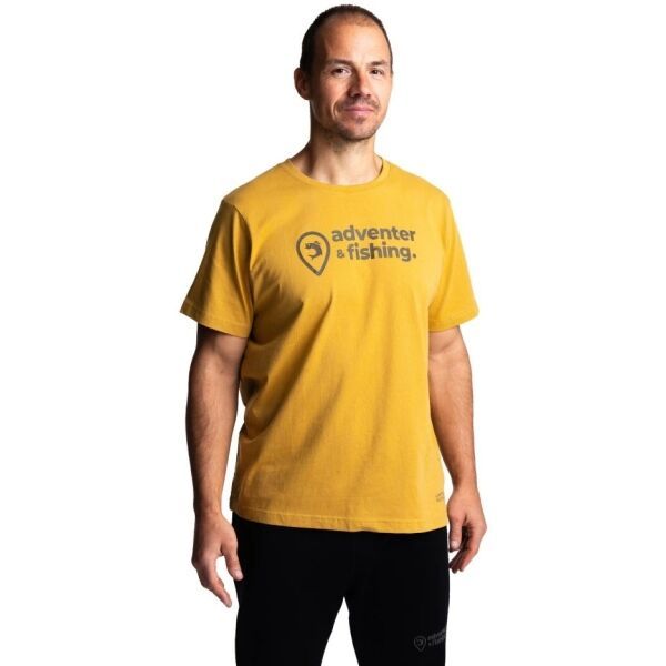 ADVENTER & FISHING ADVENTER & FISHING CARP Мъжка памучна тениска, жълто, размер