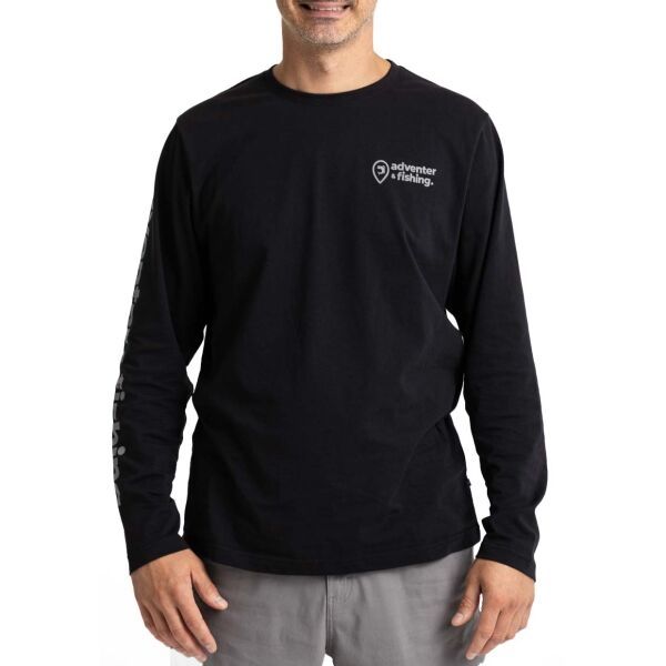 ADVENTER & FISHING ADVENTER & FISHING COTTON SHIRT BLACK Мъжка тениска, черно, размер