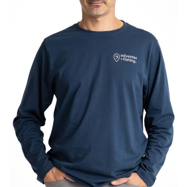 ADVENTER & FISHING ADVENTER & FISHING COTTON SHIRT ORIGINAL ADVENTER Мъжка тениска, тъмносин, размер