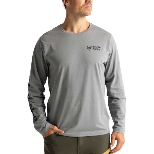 ADVENTER & FISHING ADVENTER & FISHING COTTON SHIRT TITANIUM Мъжка тениска, сиво, размер