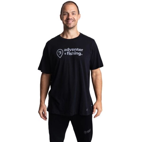 ADVENTER & FISHING ADVENTER & FISHING PIKE Мъжка памучна тениска, черно, размер
