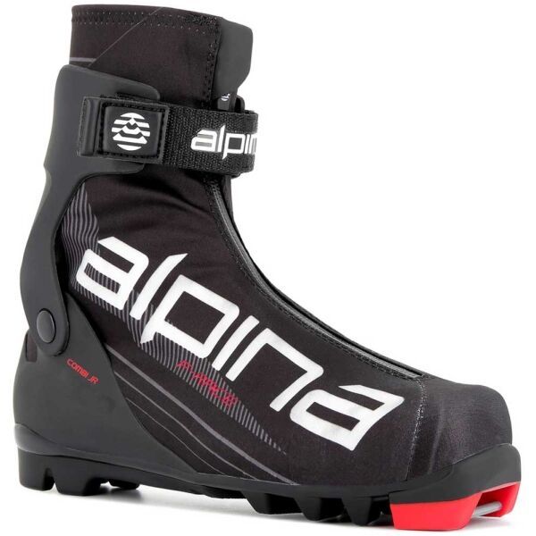 Alpina Alpina FUSION COMBI JR Детски обувки за ски бягане, черно, размер