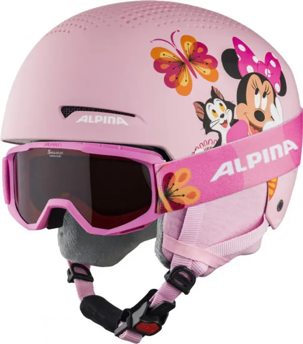 Alpina Sports Alpina Sports ZUPO DISNEY SET Ски каска и очила за деца, розово, размер (51 - 55)