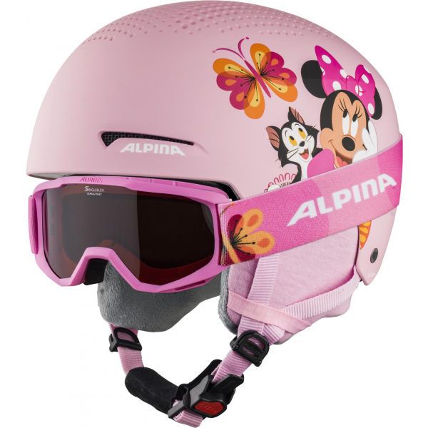 Alpina Sports Alpina Sports ZUPO DISNEY SET Ски каска и очила за деца, розово, размер