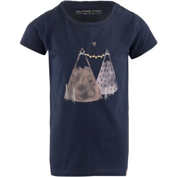 ALPINE PRO ALPINE PRO LOHRO Тениска за момичета, тъмносин, размер 140-146