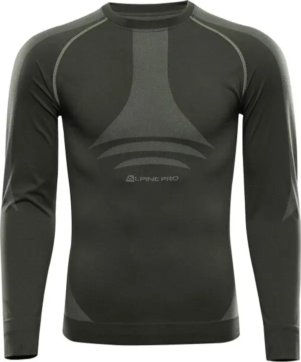 ALPINE PRO ALPINE PRO AMBOS Мъжка функционална  тениска, тъмнозелено, размер XL/XXL