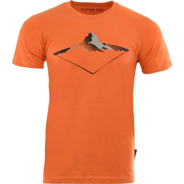 ALPINE PRO ALPINE PRO BREGAR Мъжка тениска, оранжево, размер