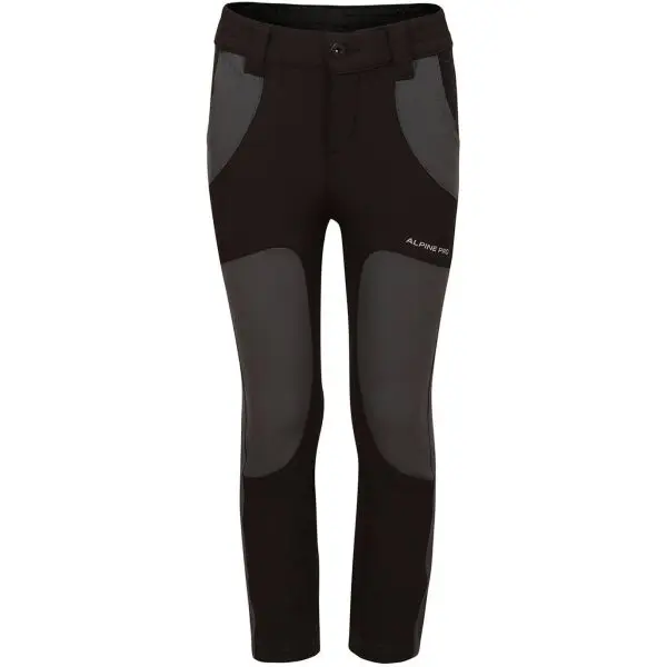 ALPINE PRO ALPINE PRO BRENO Детски панталони от  softshell, черно, размер 116-122