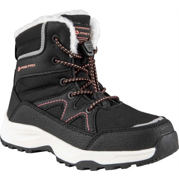 ALPINE PRO ALPINE PRO CANMORO Детски зимни обувки, черно, размер