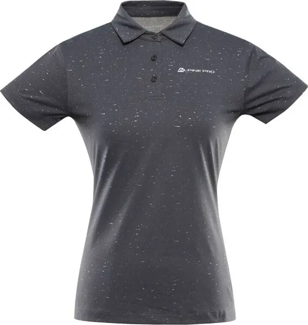 ALPINE PRO ALPINE PRO COOWELA Дамска тениска с яка, тъмносиво, размер
