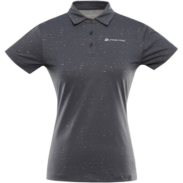 ALPINE PRO ALPINE PRO COOWELA Дамска тениска с яка, тъмносиво, размер