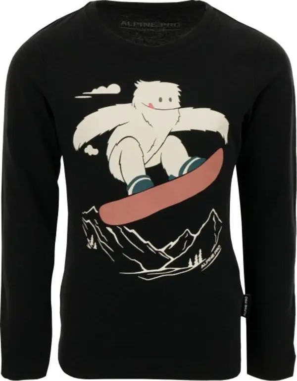 ALPINE PRO ALPINE PRO CREWO Детска тениска, черно, размер 140-146