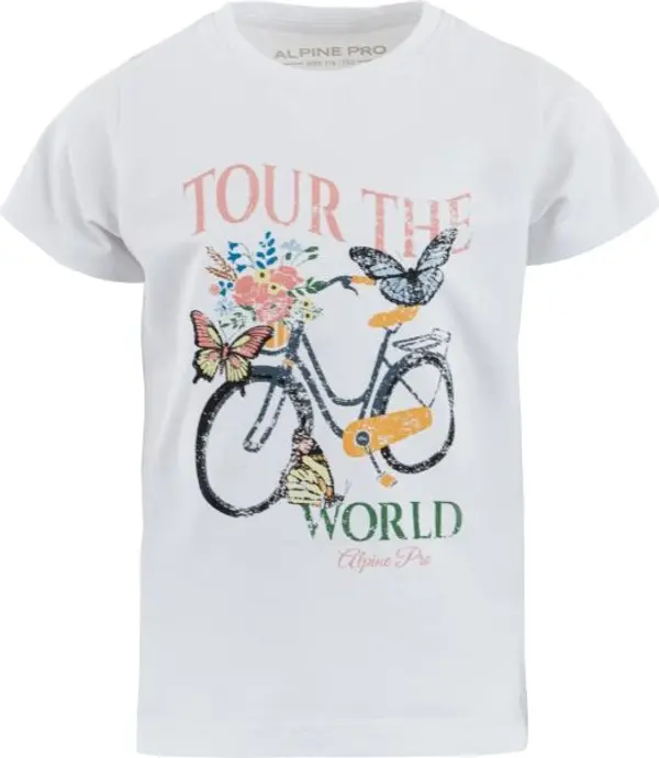 ALPINE PRO ALPINE PRO EGINO Детска тениска, бяло, размер 152-158