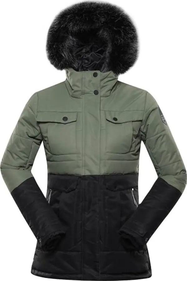 ALPINE PRO ALPINE PRO EGYPA Дамско зимно яке, тъмнозелено, размер