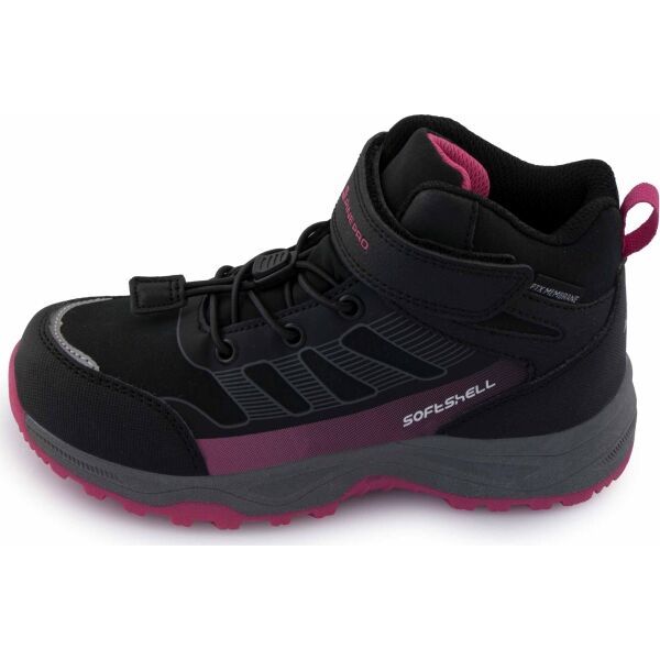 ALPINE PRO ALPINE PRO GEDEWO Детски туристически обувки, черно, размер