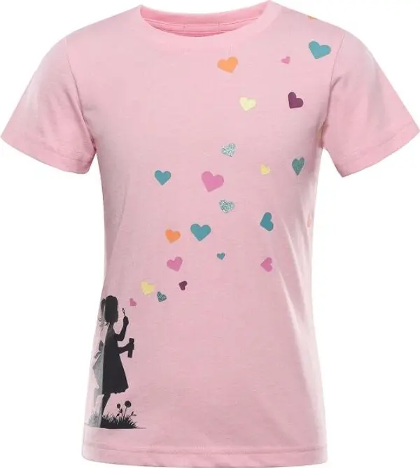 ALPINE PRO ALPINE PRO GRITO Момичешка тениска, розово, размер 128-134