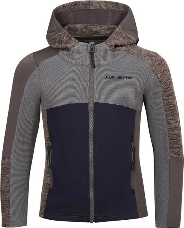 ALPINE PRO ALPINE PRO GROTO Детски бързосъхнещ и топъл суичър, сиво, размер 128-134