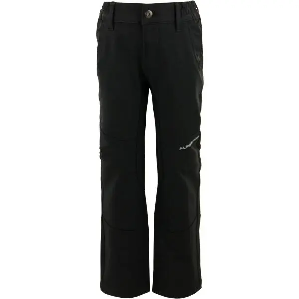 ALPINE PRO ALPINE PRO HERSO Детски софтшел панталони, черно, размер 104-110