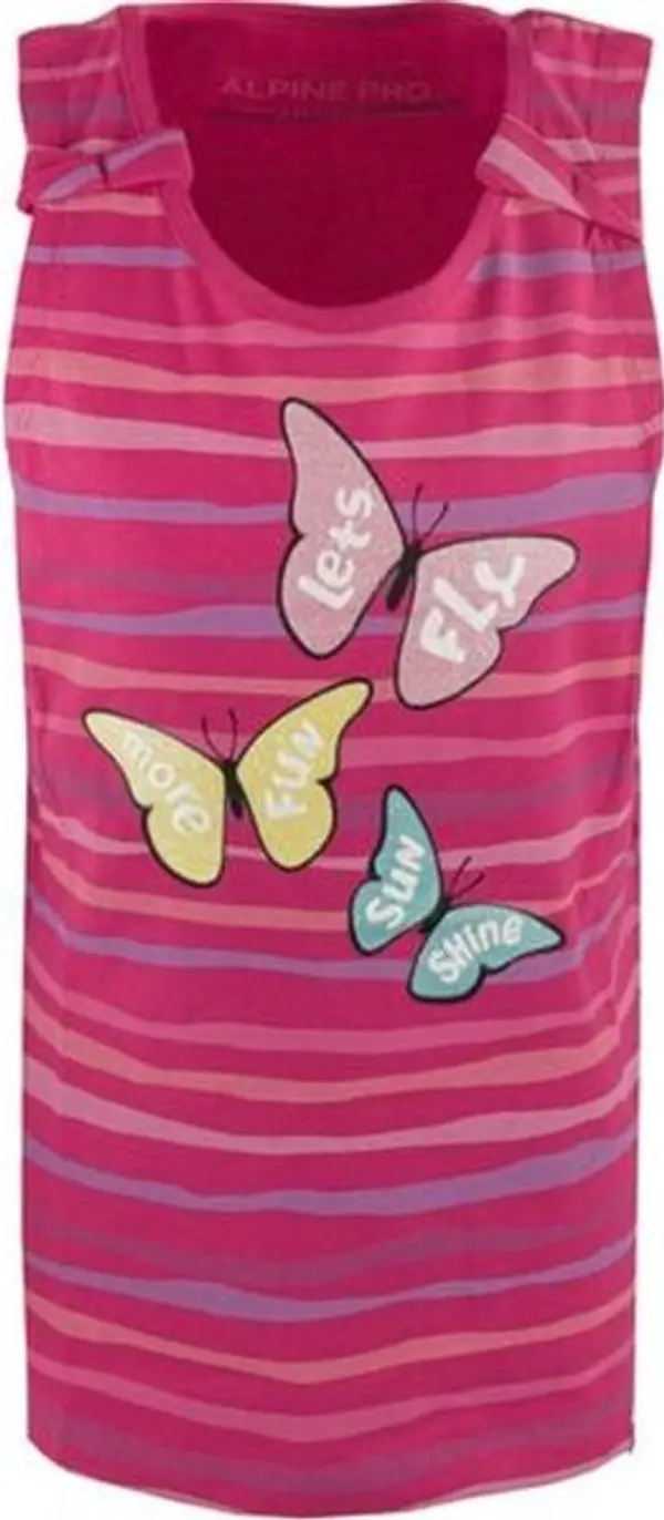 ALPINE PRO ALPINE PRO HOLSO Момичешки потник с презрамки, розово, размер 140-146