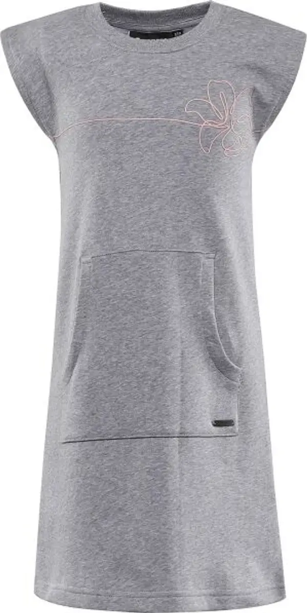 ALPINE PRO ALPINE PRO HUDERO Детска лятна рокля, сиво, размер 128-134