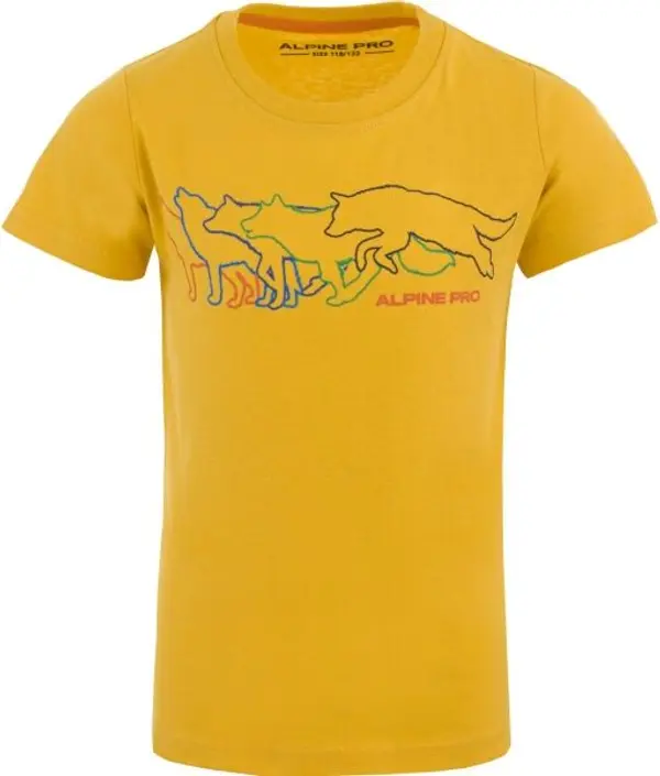 ALPINE PRO ALPINE PRO IKEFO Детска тениска, жълто, размер 104-110