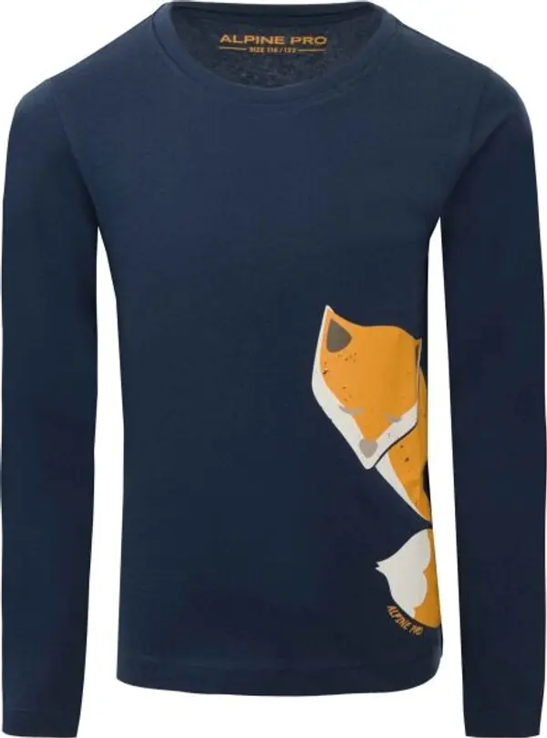 ALPINE PRO ALPINE PRO JURGO Детска блуза с дълъг ръкав, тъмносин, размер 128-134