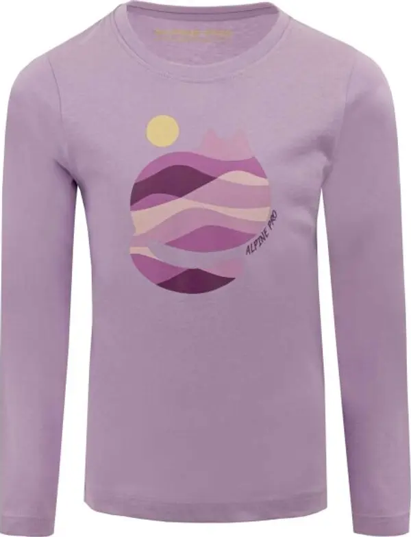 ALPINE PRO ALPINE PRO JURGO Момичешка  блуза с дълъг ръкав, лилаво, размер 104-110