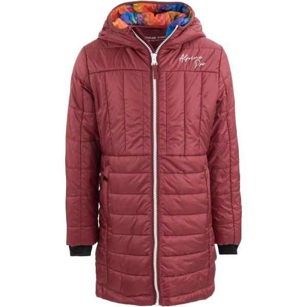ALPINE PRO ALPINE PRO KERBO Детско дълго яке, винен, размер
