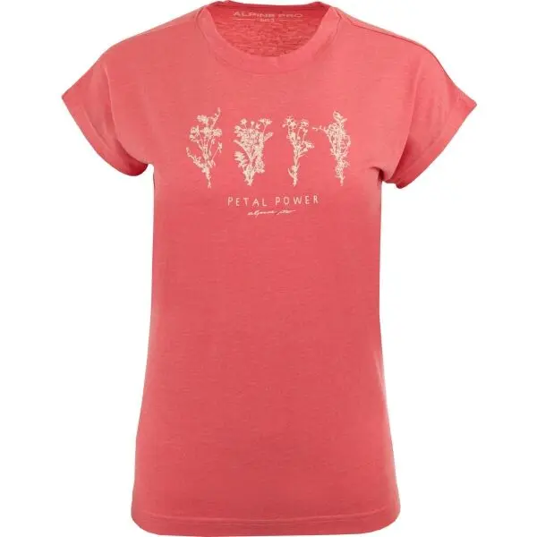 ALPINE PRO ALPINE PRO KILA Дамска тениска, цвят сьомга, размер