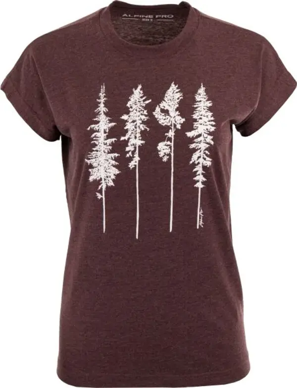 ALPINE PRO ALPINE PRO KILA Дамска тениска, винен, размер
