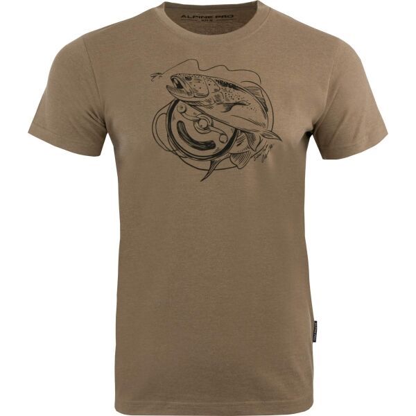 ALPINE PRO ALPINE PRO KOLAV Мъжка тениска, кафяво, размер