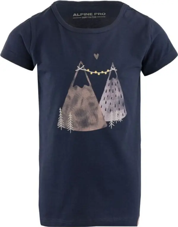 ALPINE PRO ALPINE PRO LOHRO Тениска за момичета, тъмносин, размер