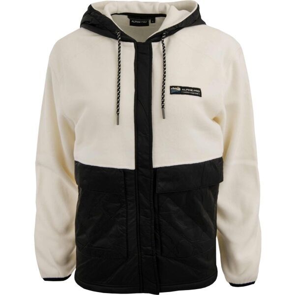 ALPINE PRO ALPINE PRO MENA Дамски суитшърт от флийс, бяло, размер