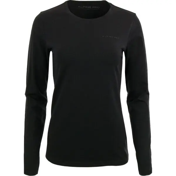ALPINE PRO ALPINE PRO MEREA Дамска тениска с дълги ръкави, черно, размер